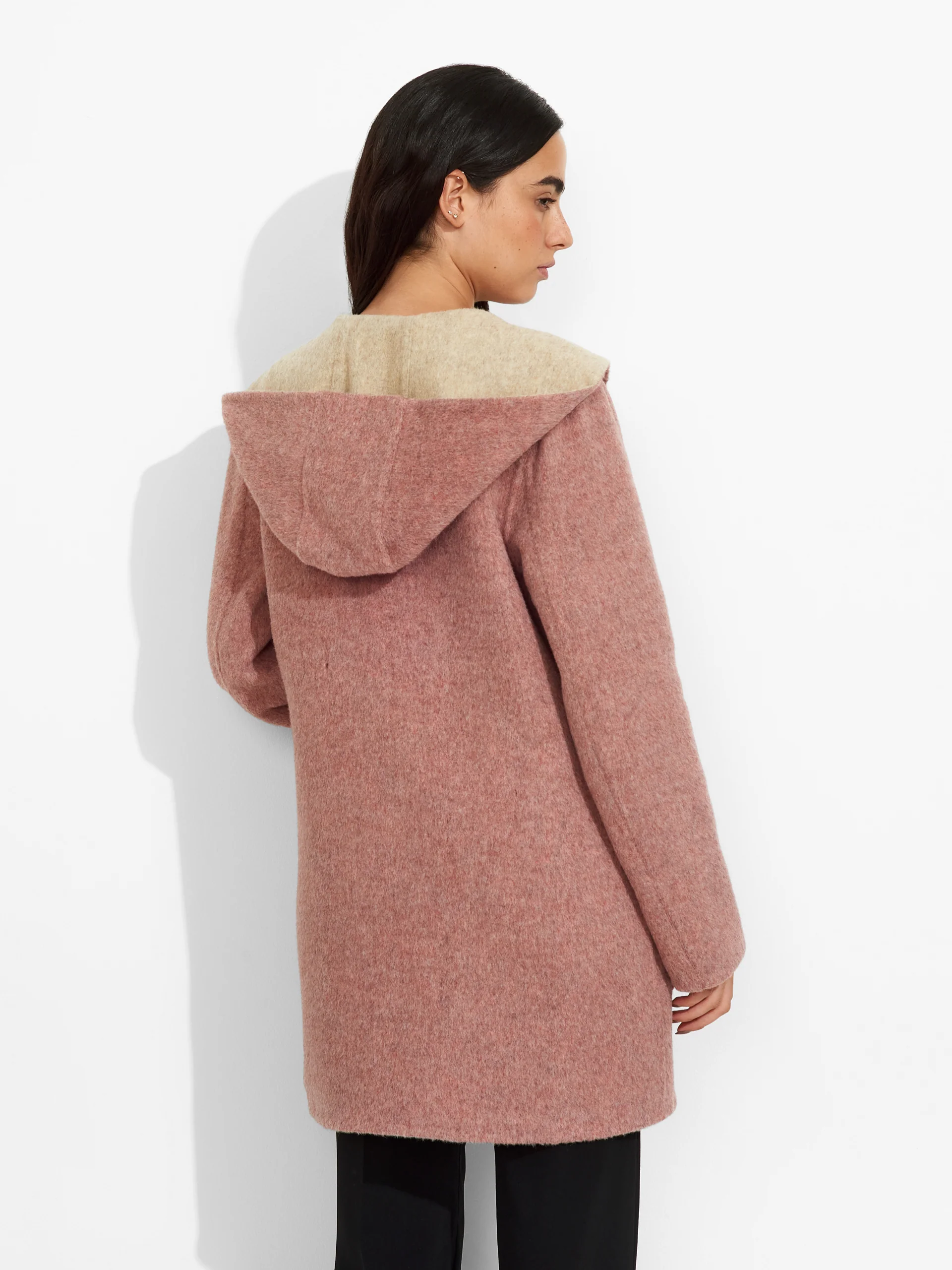 Abrigo Alaia De Baby Alpaca Color Rosado - Image 4