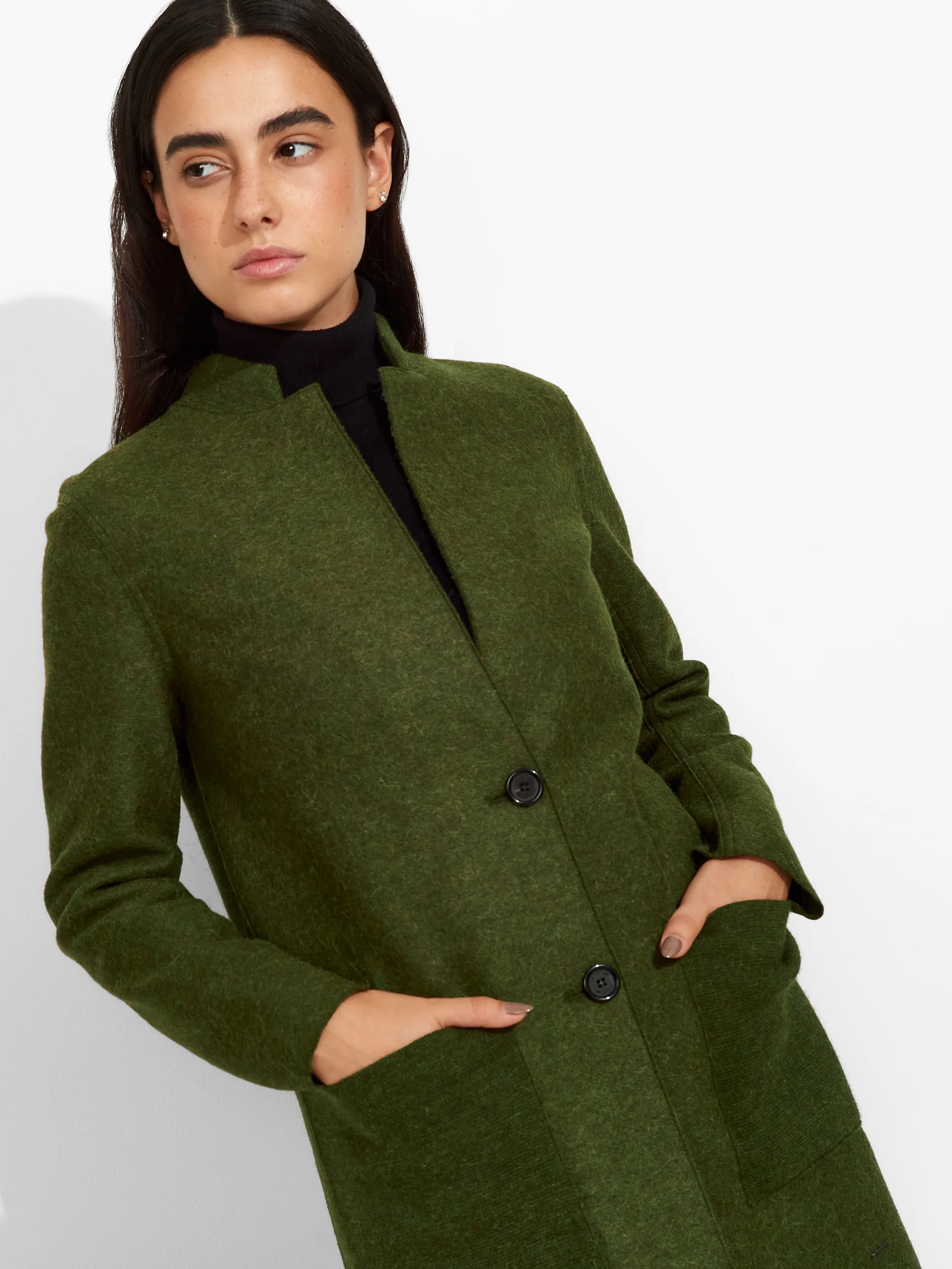 Abrigo Zybil De Alpaca Color Verde - Image 5