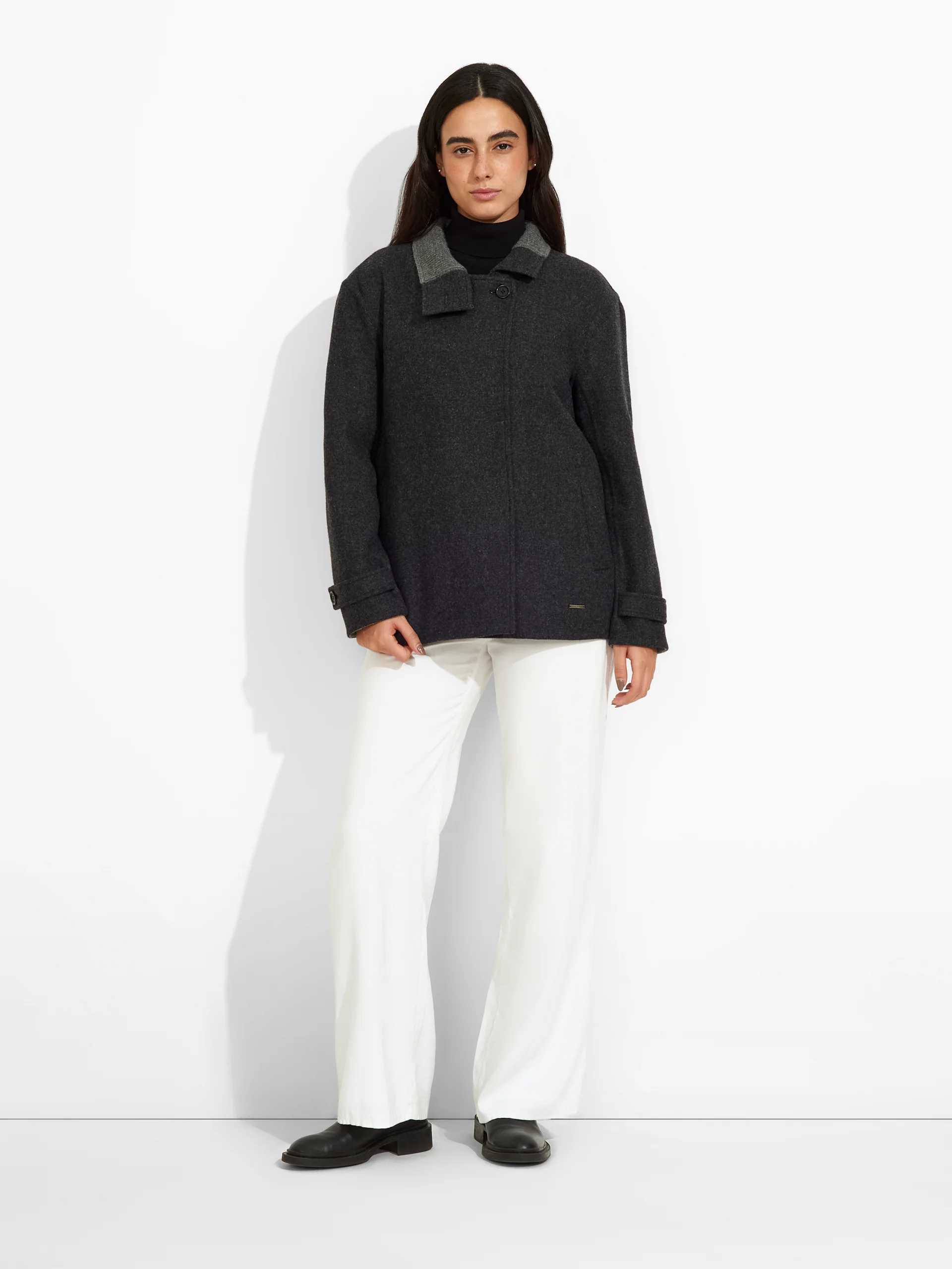 Saco Zazie De Baby Alpaca Color Gris - Image 4