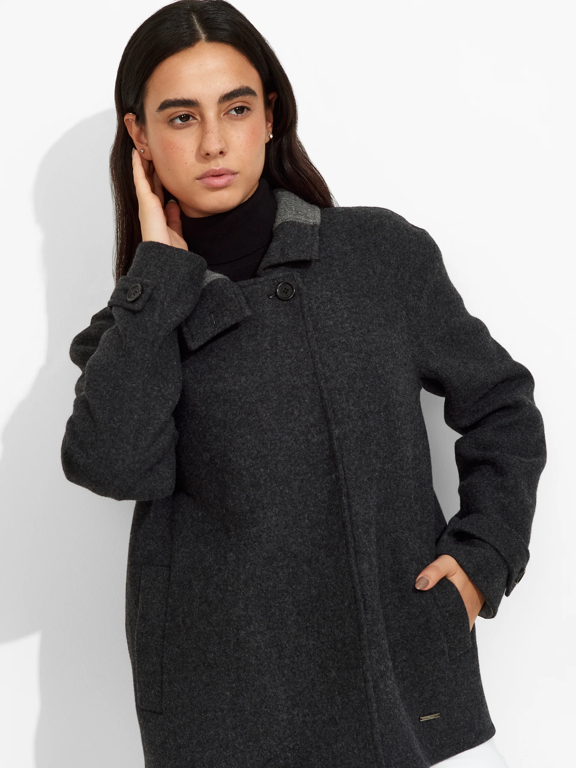 Saco Zazie De Baby Alpaca Color Gris - Image 5