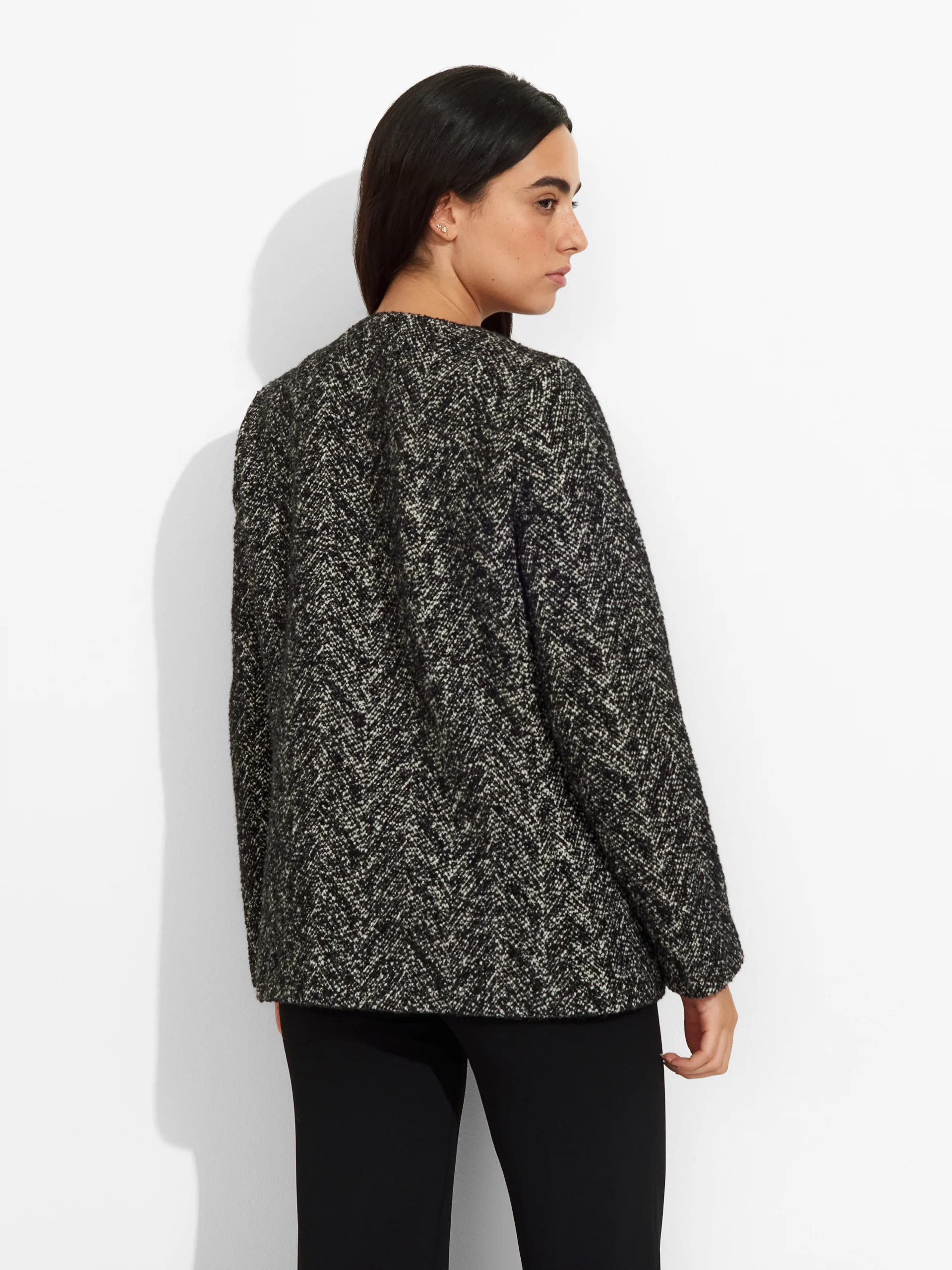 Saco Zigzag De Baby Alpaca Color Negro - Image 3