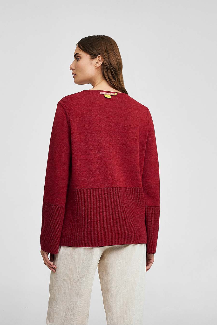 Suéter Whole De Baby Alpaca Color Bloodstone/Asia - Image 9