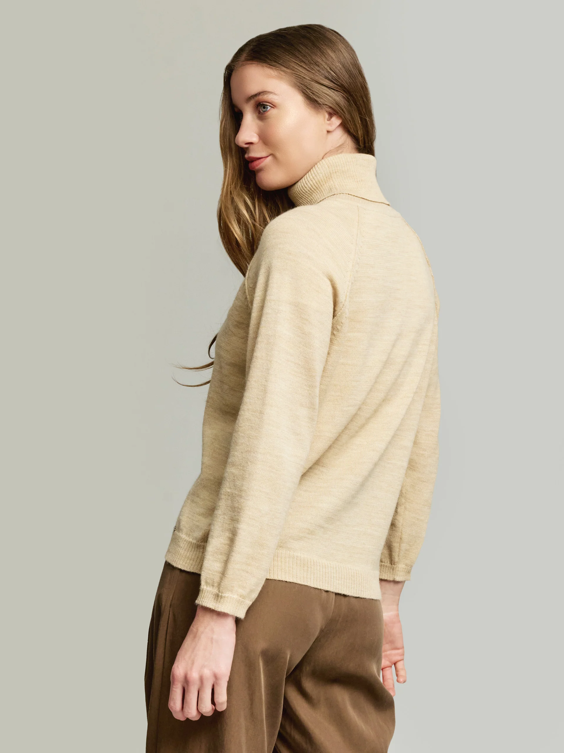 Suéter Yeah De Baby Alpaca Color Beige - Image 3