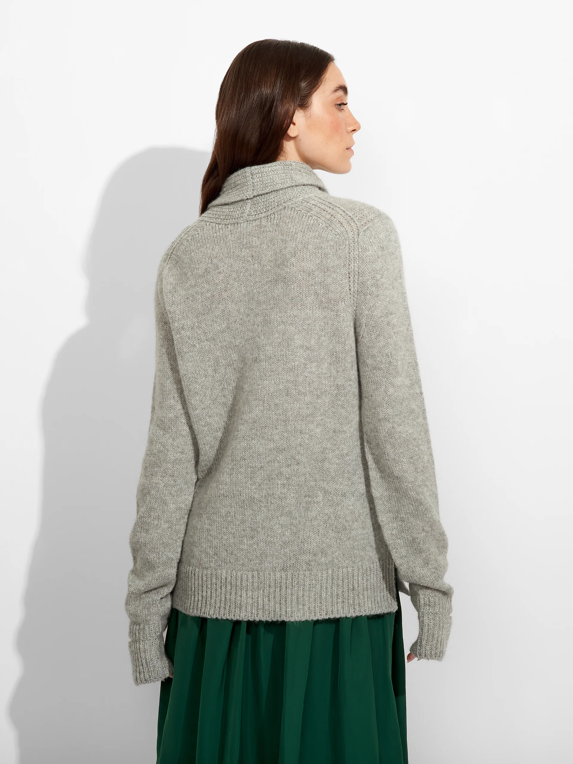 Suéter Zero De Baby Alpaca Color Gris - Image 3