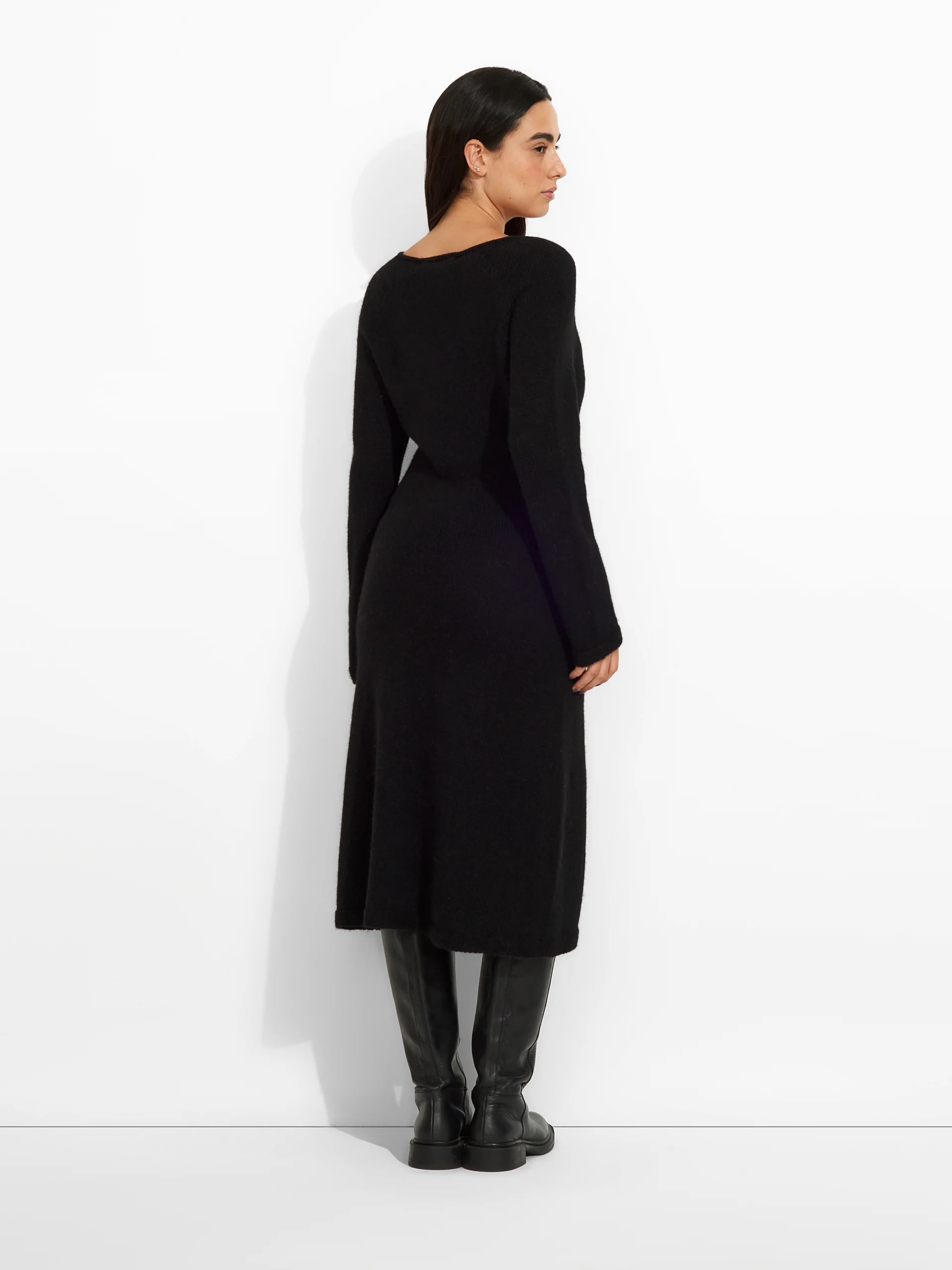 Vestido Zafina De Baby Alpaca Color Negro - Image 3