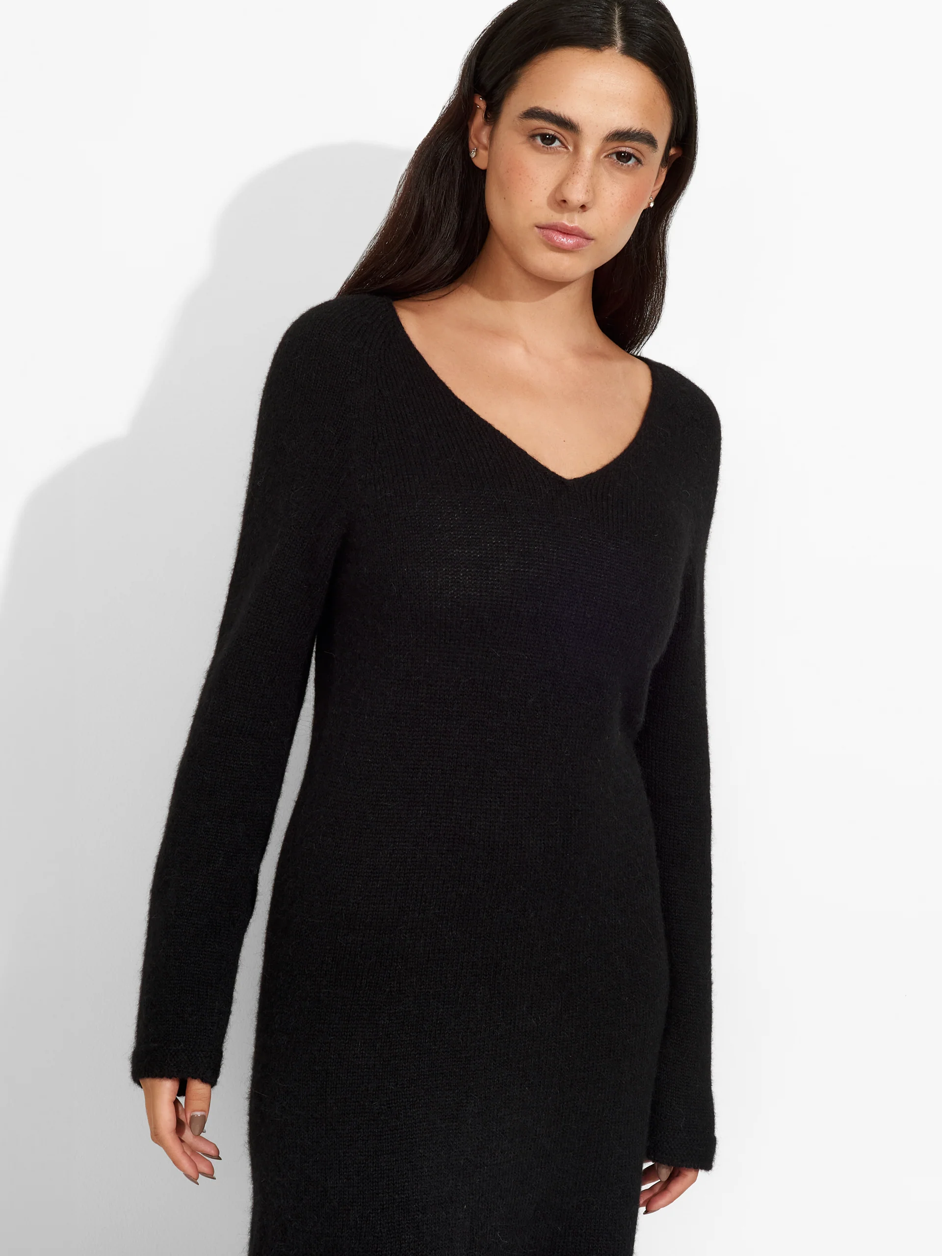 Vestido Zafina De Baby Alpaca Color Negro - Image 5