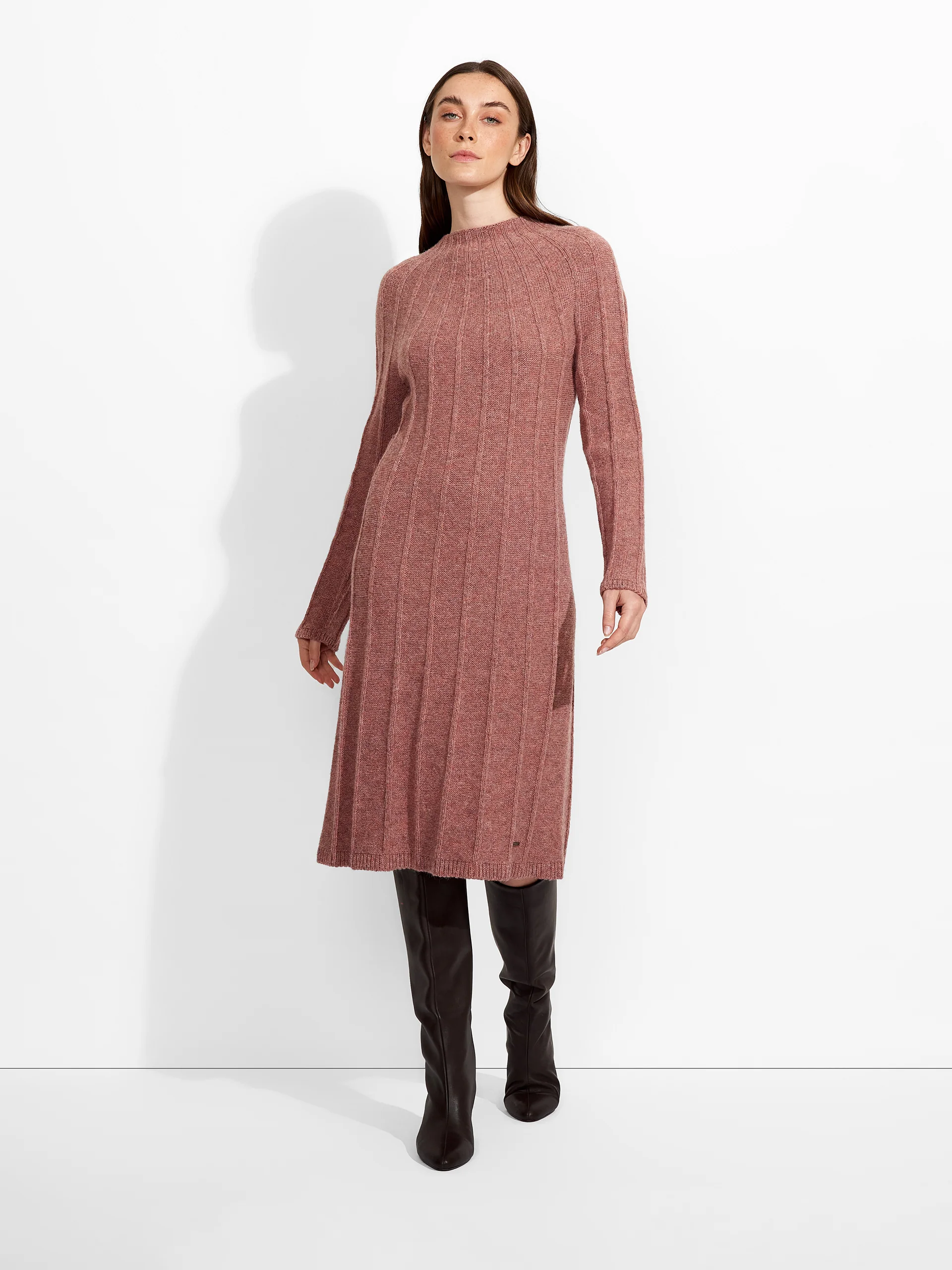 Vestido Zephir De Baby Alpaca Color Rosado - Image 4